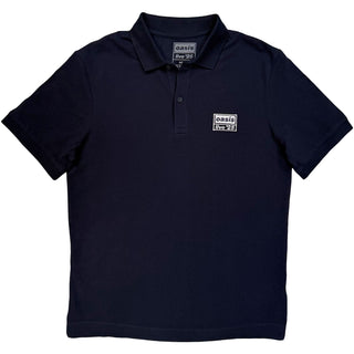 Oasis Polo Shirt: Live '25 Lockup (Navy Blue) (Ex-Tour)
