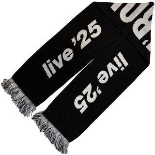 Oasis Scarf: Live '25 Football (Black & White)