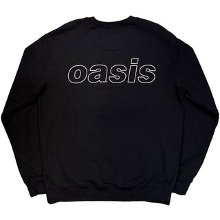 Oasis Sweatshirt: Detroit Bus Photo (Black) (Back Print & Ex-Tour)
