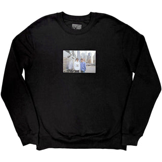 Oasis Sweatshirt: Detroit Bus Photo (Black) (Back Print & Ex-Tour)