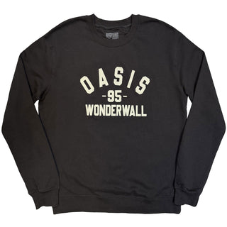 Oasis Sweatshirt: Wonderwall Varsity (Charcoal Grey) (Ex-Tour)