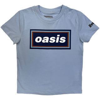 Oasis Kids T-Shirt: 96 Retro Logo (Light Blue) (Ex-Tour)