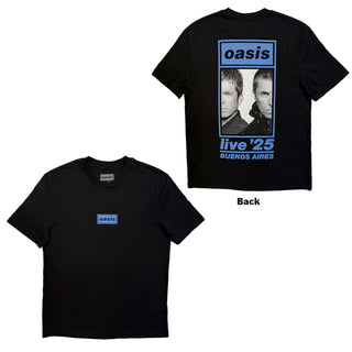 Oasis T-Shirt: Live '25 Buenos Aires Half Face (Black) (Back Print & Ex-Tour)