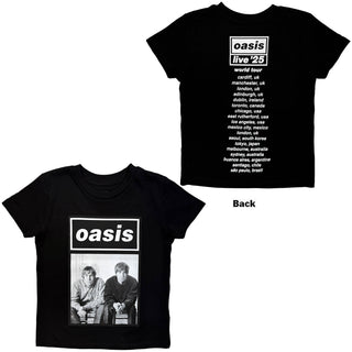 Oasis Kids T-Shirt: Wonderwall Live '25 World (Black) (Back Print & Ex-Tour)