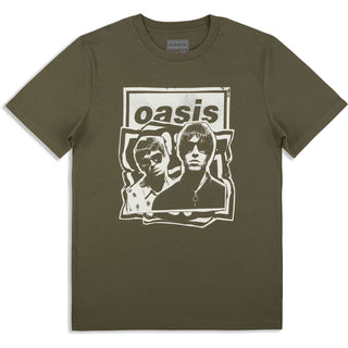 Oasis T-Shirt: Paper Cut Out Photo (Khaki Green) (Ex-Tour)