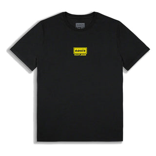 Oasis T-Shirt: Manchester 19 July Event (Black) (Back Print & Ex-Tour)