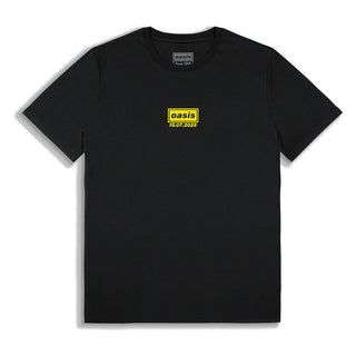 Oasis T-Shirt: Manchester 19 July Event (Black) (Back Print & Ex-Tour)