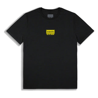 Oasis T-Shirt: Manchester 12 July Event (Black) (Back Print & Ex-Tour)