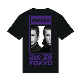 Oasis T-Shirt: Tokyo Half Faces Fan Store (Black) (Back Print & Ex-Tour)