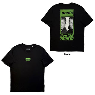 Oasis T-Shirt: Dublin 17 Aug Event (Black) (Back Print & Ex-Tour)