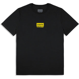 Oasis T-Shirt: Manchester 11 July Event (Black) (Back Print & Ex-Tour)