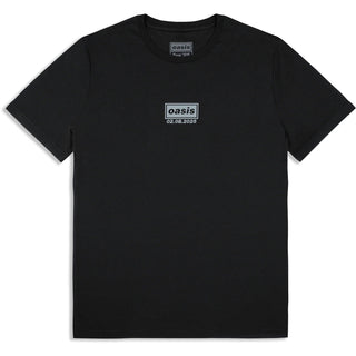Oasis T-Shirt: London 2 Aug Event (Black) (Back Print & Ex-Tour)