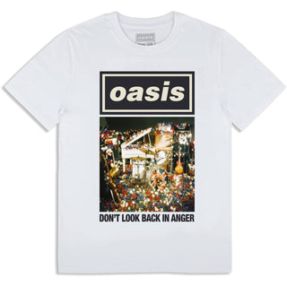 Oasis T-Shirt: Don't Look Back In Anger Single Cover (White) (Ex-Tour)
