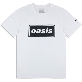 Oasis T-Shirt: Stencil Logo (White) (Ex-Tour)