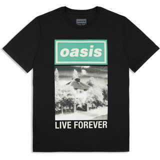 Oasis  T-Shirt: Live Forever Single Cover (Black) (Ex-Tour)