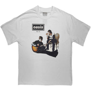 Oasis T-Shirt: Cigarettes & Alcohol Photo (White) (Back Print & Ex-Tour)