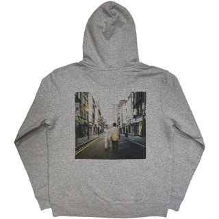Oasis Zipped Hoodie: What's The Story Red Logo (Grey) (Back Print & Ex-Tour)