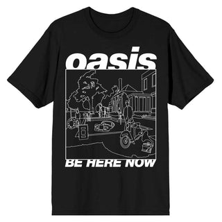 Oasis Unisex T-Shirt: Be Here Now Line Drawing