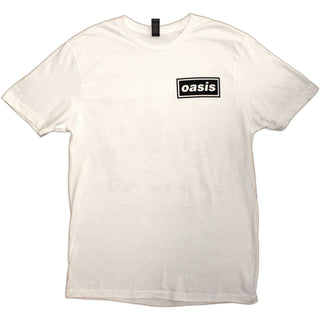 Oasis Unisex T-Shirt: Definitely Maybe Promo (White) (Back Print)