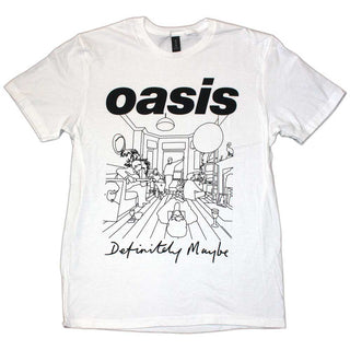 Oasis Unisex T-Shirt: Definitely Maybe Line Drawing