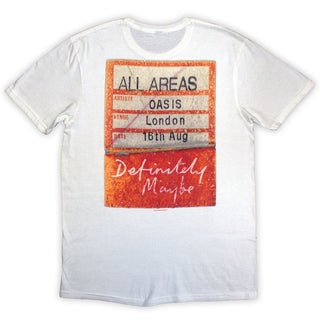Oasis T-Shirt: Definitely Maybe AAA Pass (Back Print)