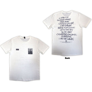 Oasis Unisex T-Shirt: Definitely Maybe AAA Setlist (Back Print)