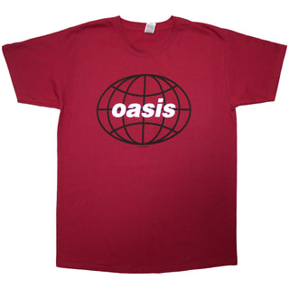 Oasis Unisex T-Shirt: 1998 World Tour - South America (Red) (Back Print)