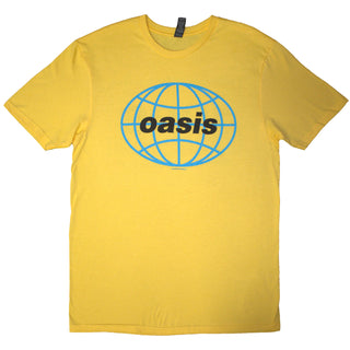 Oasis Unisex T-Shirt: 1998 World Tour - South America (Yellow) (Back Print)