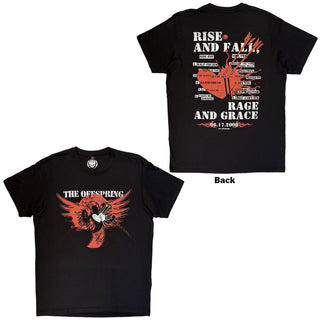 The Offspring Premium Carbon T-Shirt: Rise And Fall (Black) (Back Print)