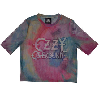 Ozzy Osbourne Ladies Crop Top: Logo (Mesh)