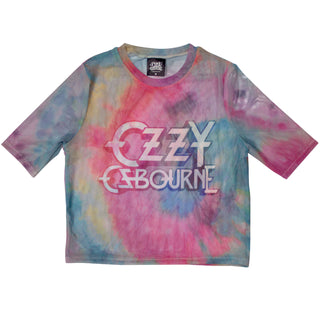 Ozzy Osbourne Ladies Crop Top: Logo (Mesh)