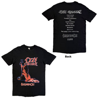 Ozzy Osbourne T-Shirt: Blizzard Of Ozz Tribute (Black) (Back Print)