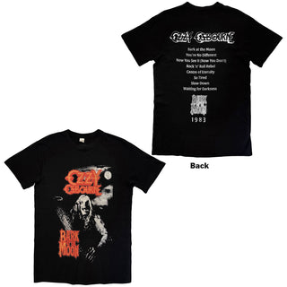 Ozzy Osbourne T-Shirt: Bark At The Moon Tribute (Black) (Back Print)