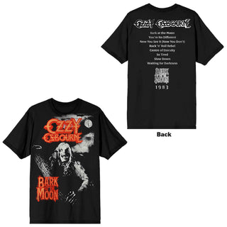 Ozzy Osbourne T-Shirt: Bark At The Moon Tribute (Black) (Back Print)