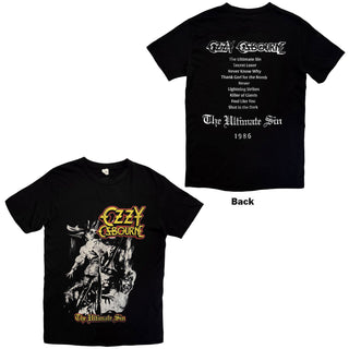 Ozzy Osbourne T-Shirt: Ultimate Sin Tribute (Black) (Back Print)