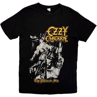 Ozzy Osbourne T-Shirt: Ultimate Sin Tribute (Black) (Back Print)