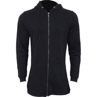 Spiral Ladies Fish Tail Zipped Hoodie: Plain (Black) (Blank)