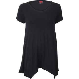 Spiral Ladies Smock Tunic Casual Top: Plain (Black) (Blank)