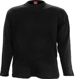 Spiral Long Sleeve T-Shirt: Plain (Black) (Blank)