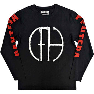 Pantera Unisex Long Sleeve T-Shirt: Frayed Logo (Sleeve Print)