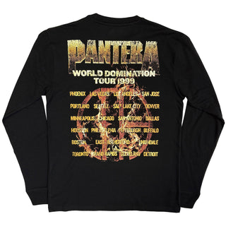 Pantera Long Sleeve T-Shirt: World Domination Tour (Black) (Back Print)