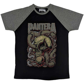 Pantera Unisex Raglan T-Shirt: Serpent Skull