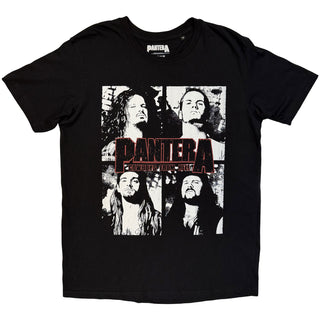 Pantera T-Shirt: Cowboys From Hell Flames (Black) (Back Print)