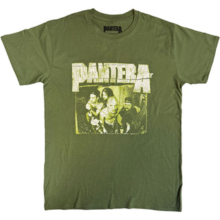 Pantera T-Shirt: Green Logo (Green) (Back Print)