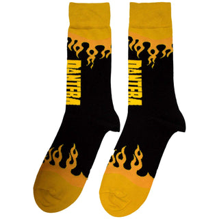 Pantera Unisex Ankle Socks: Flame (Black)