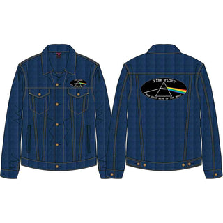 Pink Floyd Denim Jacket: Dark Side of the Moon Oval (Back Print)