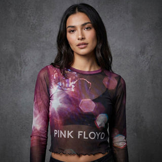 Pink Floyd Ladies Long Sleeve T-Shirt: Knebworth '90 (Mesh)