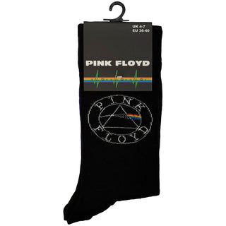 Pink Floyd Unisex Ankle Socks: Circle Logo (Black) (UK Size 4 - 7)
