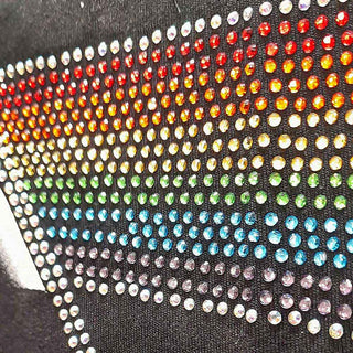 Pink Floyd Ladies Embellished T-Shirt: Dark Side of the Moon