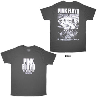 Pink Floyd T-Shirt: Pompeii Collage (Charcoal Grey) (Back Print)